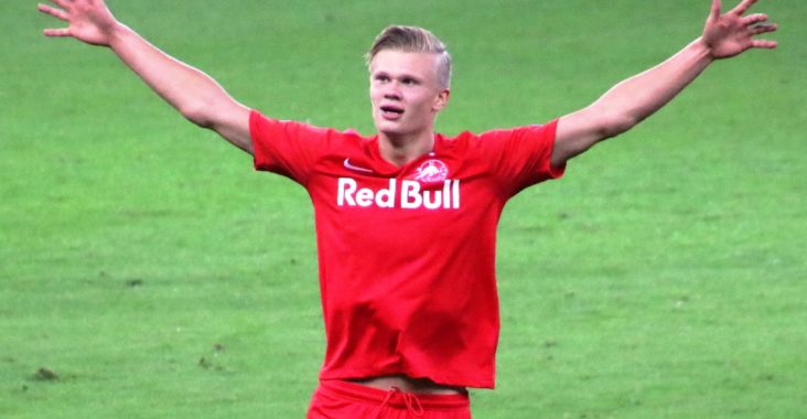 Der blonde Haaland im Trikot von RB Salzburg